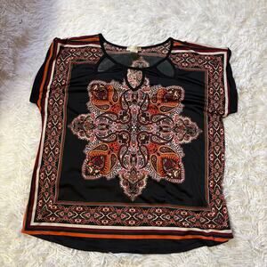 Lavish Plus women’s short sleeve XL Black pullover top
